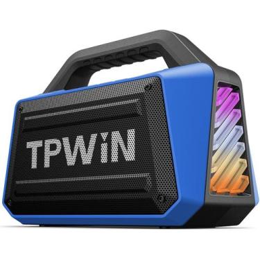 Imagem de Alto-falante Bluetooth TPWIN portátil 80W impermeável azul
