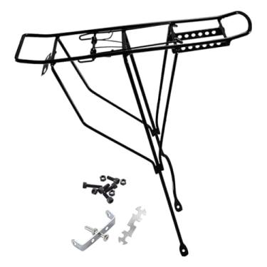 Imagem de oshhni Suporte de carga traseiro para bicicleta infantil Suporte de bagagem Fácil de instalar Prático Substitui diretamente Acessórios para banco traseiro, Pequeno Buraco