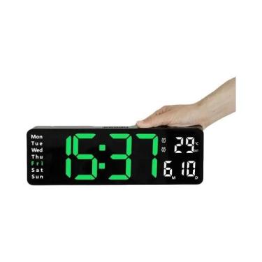 Imagem de Relógio Digital De Parede Grande Com Controle Remoto, Exibição De Temp