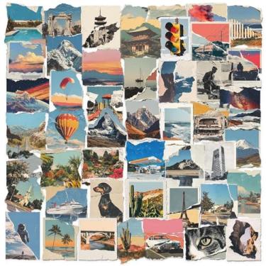 Imagem de 50 peças de adesivos vintage rasgados de desenho animado para artesanato DIY, agendas, diário, caderno, laptop, celular, calendários, decorações de festa, sala de aula, recompensa de professor