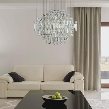 Imagem de Pendente Bivolt Cristal Áustria qd G9 Bronzearte