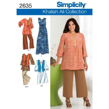 Imagem de Roupa esportiva plus size com padrão de costura Simplicity 2635, FF (18W-20W-22W-24W), 1