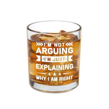 Imagem de Jogskeor Copo de uísque I'm Not Arguing I'm Just Explaining Why I Am Right 283 g, presentes engraçados de Natal, elefante branco para homens, colega de trabalho, chefe, advogado, professor