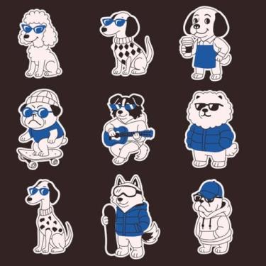 Imagem de Adesivo de Parede Infantil Estiloso com Animais Kawaii para Quarto de Criança 30x30cm