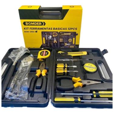 Imagem de Kit Ferramentas Essenciais Maleta Com 12 Peças Multiuso Casa - BOMVINK