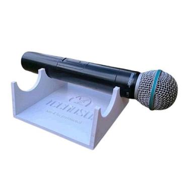 Imagem de Suporte Microfone Parede SIMPLES Mesa Igreja Festa Show Culto Personal