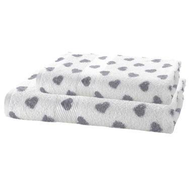 Imagem de Kit Jogo de Toalhas Dohler 2 Peças Banho e Rosto Prisma 100% Algodão E