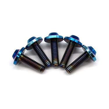 Imagem de Parafusos de montagem do rotor de disco de freio dianteiro Arashi para Suzuki DRZ400SM 2005-2024, RM125X 1999-2000, RM125 2000-2008, RM250 2000-2005 Parafusos Torx cônicos de titânio M6x20 6 peças