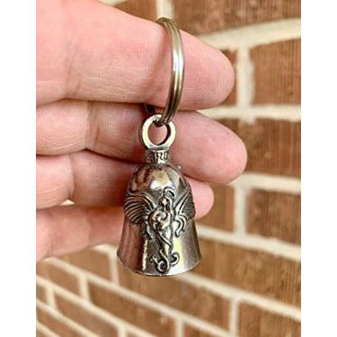Imagem de Guardian Bell Praying Angel com caixa de presente personalizada Harley Biker Bell Ride to Live