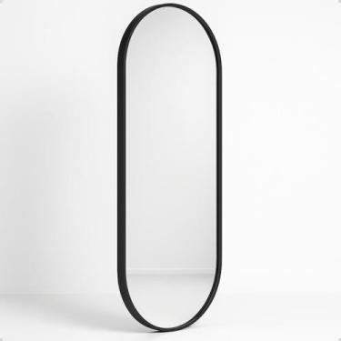Imagem de Espelho Oval Grande Corpo Inteiro 150x50 Decoração Moldura em Metal - 