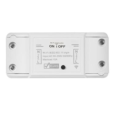 Imagem de WiFi Switch 10A / 2200W WirelRemote Switch Timer APP Controle Módulo universal de automação residencial inteligente Controle de voz compatível com Amazon Alexa e Google Home para