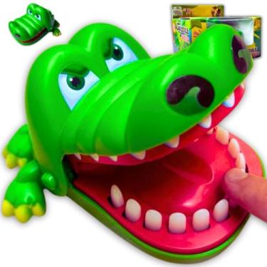 Imagem de Brinquedo Infantil Jacaré Morde Dedo Crocodilo Com Dentes