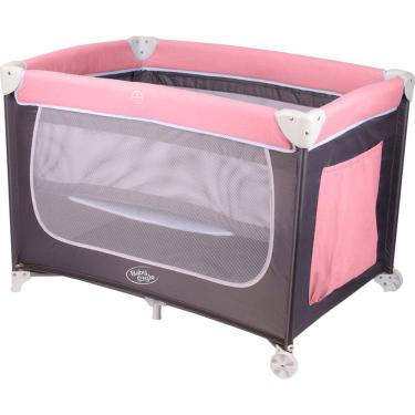 Imagem de Berço Compacto Confort Bebê Cercado Chiqueirinho Rosa