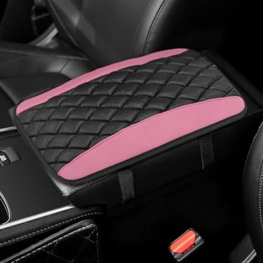 Imagem de Lyxheth Capa de console central de carro, capa de apoio de braço de carro, capa universal de couro à prova d'água, capa de assento de assento protetora, acessórios de decoração de carro confortáveis
