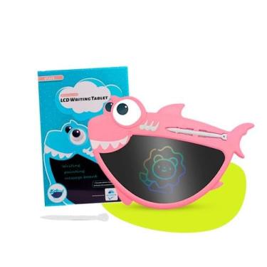 Imagem de Lousa Mágica Infantil Digital Tablet Quadro Desenho Interativo Tela Lcd 8' Polegadas (Rosa-tubarão)