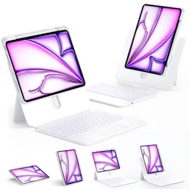 Imagem de Tiaota Capa com teclado para iPad 11ª 10ª geração - iPad 11 polegadas A16 2025 10ª geração 10,9 polegadas 2022 teclado retroiluminado destacável com suporte, digitação confortável, modo multiuso