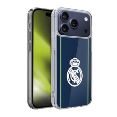 Imagem de Head Case Designs Capa de gel com emblema azul escuro oficialmente licenciada pelo Real Madrid CF [proteção de grau militar] compatível com Apple iPhone 17 Pro