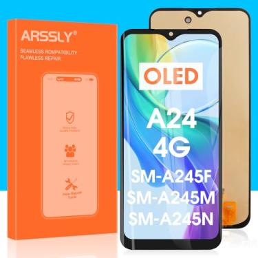 Imagem de Tela de substituição OLED para Samsung Galaxy A24 4G para Samsung A24 4G Display LCD A24 Touchscreen Digitalizador Assembléia SM-A245F SM-A245M SM-A245N (Preto, 6,6 polegadas)