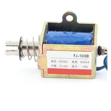 Imagem de FJ-1038 tipo push pull DC DIY eletroímã ímãs solenoide 10mm 10N DC 24V 0,6A