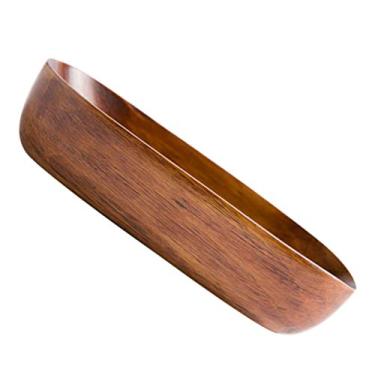 Imagem de Bandeja de toalha de madeira, bandeja de sushi em forma de barco, prato de servir, bandeja de sashimi de madeira, tigelas de salada, pratos de frutas, organizador de armazenamento de vaidade para