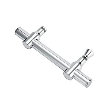 Imagem de STXYANGV Maçaneta de porta de chuveiro, maçanetas de porta de vidro de chuveiro cromadas para tela de box de chuveiro maçanetas de porta de banheiro internas/externas (tamanho: 145 mm)