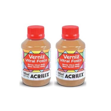Imagem de Kit 2 Verniz Vitral Fosco Acrilex 100ml Incolor 806 – Efeito Jateado Fosco para Vidro, Cerâmica e Porcelana | Acabamento Decorativo Profissional