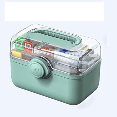 Imagem de Caixa organizadora de primeiros socorros caixa de remédios domésticos kit de primeiros socorros medicina portátil grande armário de remédios caixa de armazenamento doméstico artigos de viagem ao ar