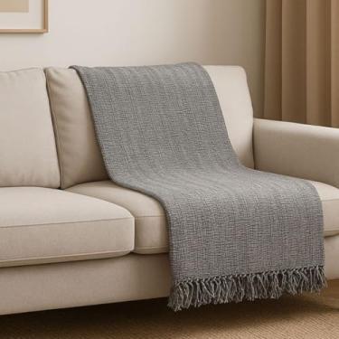 Imagem de Manta Para Sofa King Super Gigante 300x180cm Algodao Tipo Capa Decorativa Protetora (Cinza Mescla)