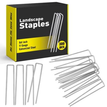 Imagem de Grapas para Paisajismo HongWay Paquete de 300 unidades 15 cm galvaniza