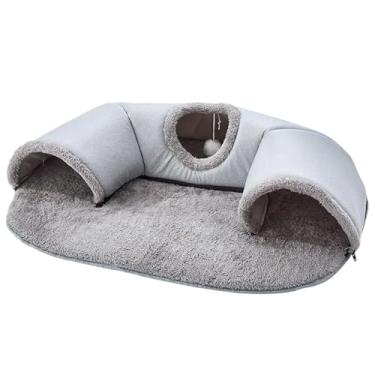 Imagem de Stgfyxgs Túnel de Gato Túneis de Túnel de Gato Cama Interativa Playground Playground Tunnel Tunnel Play Center para Hamster Kitten Pequenos Animais, 75cmx55cm
