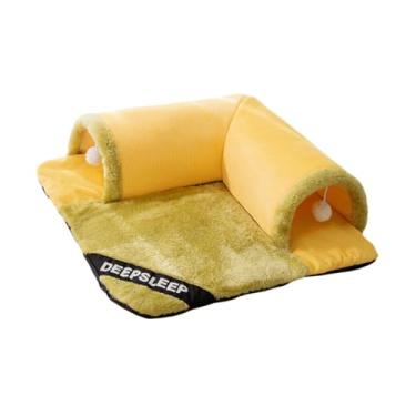 Imagem de IEUDNS Cama túnel para gatos, playground para exercícios, cabana, centro de atividades para hamster, gatos internos, animais pequenos, gatinhos, VERDE