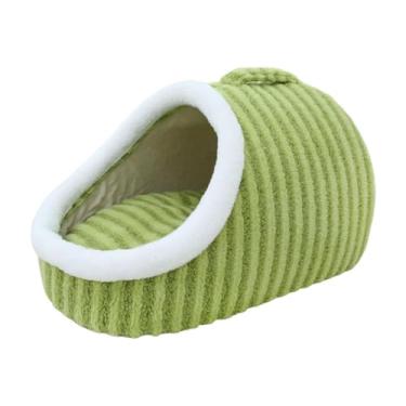 Imagem de Baoblaze Cama para gatos com almofada removível, canil macio e espesso, casa para animais de estimação, barraca para cães, gatos e pequenos animais de, Verde
