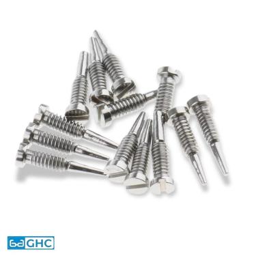 Imagem de Kit 400 Parafusos Guia Haste Óculos Mola Prateado 1,4 X 8 Mm