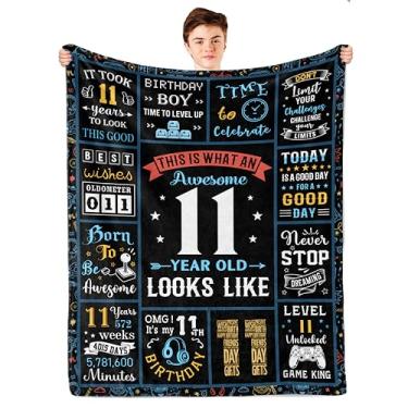 Imagem de Turelos Presentes para meninos de 11 anos, presente de aniversário para meninos de 11 anos, cobertor de feliz aniversário de 11 anos, melhores e mais legais presentes para meninos de onze anos