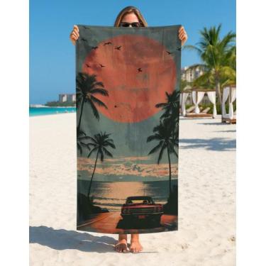 Imagem de Toalha Praia Banho Verão Surf Sol E Mar 70x140 Cm Estampada - Use Thuc