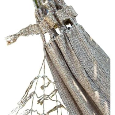 Imagem de REDE DE DESCANSO CASAL GRANDE, Confortável e Resistente, Ideal para Varanda, Quintal e Jardim(Caramelo com cru)