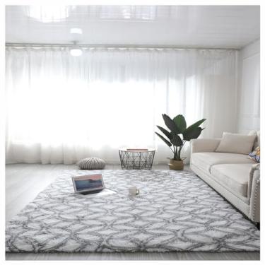 Imagem de SPXMQSS Tapete para quarto, tapetes ultra macios para sala de estar com forro antiderrapante tapetes laváveis, tapete peludo para quarto, sala de estar, quarto, dormitório, quarto de crianças