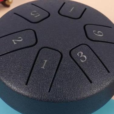 Imagem de CHICIRIS Tambor de Língua 3.8 Polegada Mini Etéreo Aparência Requintada Relaxe Sua Mente para Crianças Instrumento de Percussão (Azul escuro)
