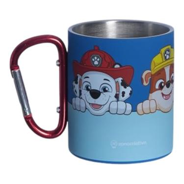 Imagem de Zona Criativa – Caneca Mosquetão 300ml Patrulha Canina | Caneca Térmica c/Alça Mosquetão e Corpo Emborrachado–Ideal p/Prender Na Mochila e Cordões-Leve em Passeios e Festas sem Perder-Tamanho Ideal
