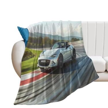 Imagem de HouLaiZhe Cobertor super macio de flanela Drift Mx5 JDM carro borrão movimento leve cobertor refrescante para sofá-cama, cadeira, sofá, carro, viagem ao ar livre, leve, quente, 76 cm x 101 cm