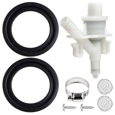 Imagem de GOLD DEER Kit de válvula de água de vaso sanitário 385311641 de substituição para vasos sanitários de descarga de pedal compatível com Dometic série 300 301 310 311 320 321, inclui braçadeira de