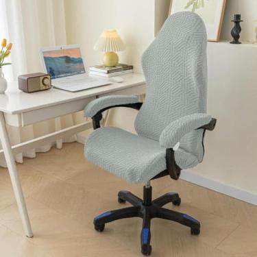 Imagem de Capas sólidas para poltrona, capa de assento lavável à prova de poeira, protetor decorativo de poliéster macio, design de zíper, uso versátil, ajuste universal - cinza prateado||Tamanho regular