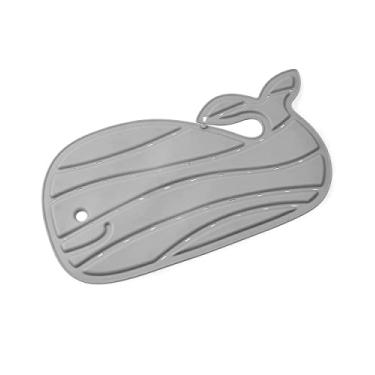 Imagem de Tapete de Banho Baleia Moby Cinza Antiderrapante, Skip Hop, Cinza