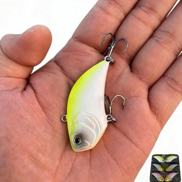 Imagem de 6 peças Iscas de pesca de robalo lipless, equipamento de pesca VIB de água doce e salgado, iscas para pescadores de robalo, melhores presentes de pesca para homens e pescadores