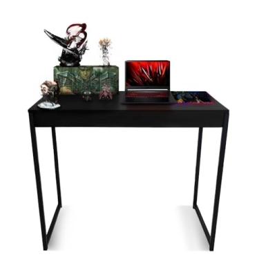 Imagem de Mesa Escrivaninha Escritório Estilo Industrial Computador 90 Cm Home Office(Preto)