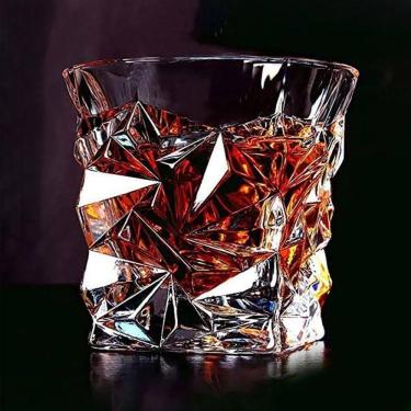 Imagem de Jogo De Copos Vidro Whisky Licor Luxuoso Sofisticado 300Ml