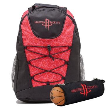 Imagem de Kit Mochila Bungee com Estojo Mini Bola Houston Rockets-Unissex