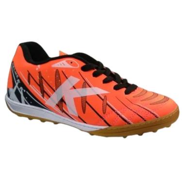 Imagem de Chuteira  Kelme Sin Turbo Tf Society Jr - Laranja e Branco Laranja-branco 29-Unissex