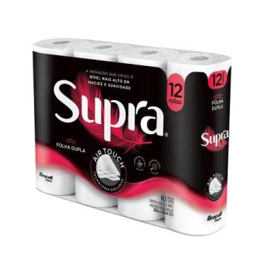 Imagem de Papel Higiênico Supra Folha Dupla 12 Rolos