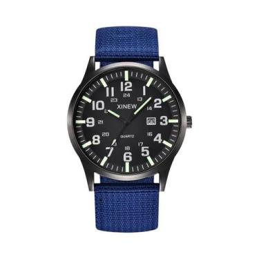 Imagem de Relógio De Quartzo Masculino Com Pulseira De Nylon Verde, Casual, Moda